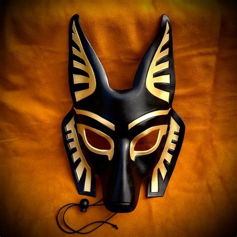 Leather Mask Made To Order Anubis Mask Masquerade Egyptian Etsy