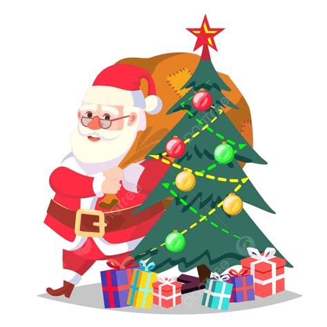 Santa Claus Christmas Vector Hd Images Santa Claus And Christmas Tree