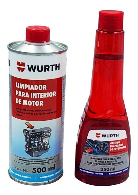 Kit Lavado Interno De Motor Y Limpiador De Inyectores Wurth Env O Gratis