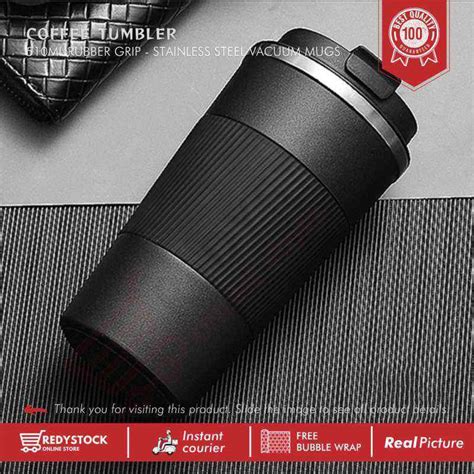 Jual Tumbler Kopi Rubber Grip Stainless Steel Insulated Vacuum Mugs