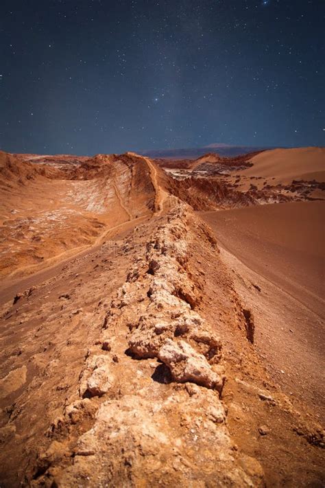 Milky Way In The Night Sky Of Atacama Desert Chile Stock Image - Image ...