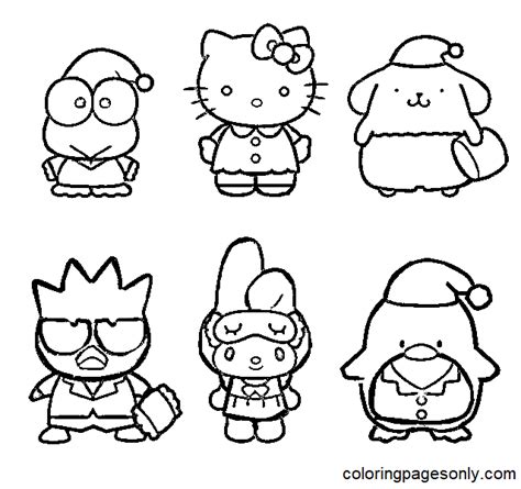 Hello Kitty And Friends Coloring Pages