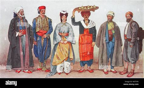 Fashion Clothes Folk Costumes In Turkey In The 19th Century From The