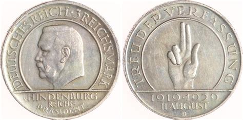 Weimarer Republik Reichsmark D Verfassung Vf Ef Ma Shops