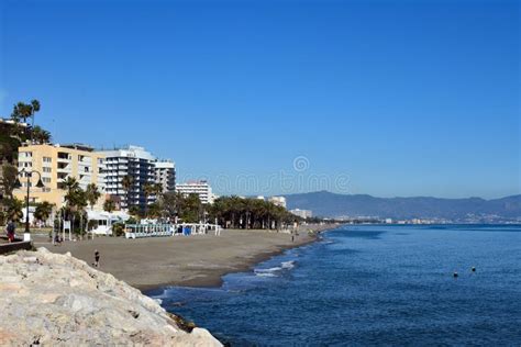 The Beachfront at the Holiday Resort of Torremolinos in Spain. Stock ...