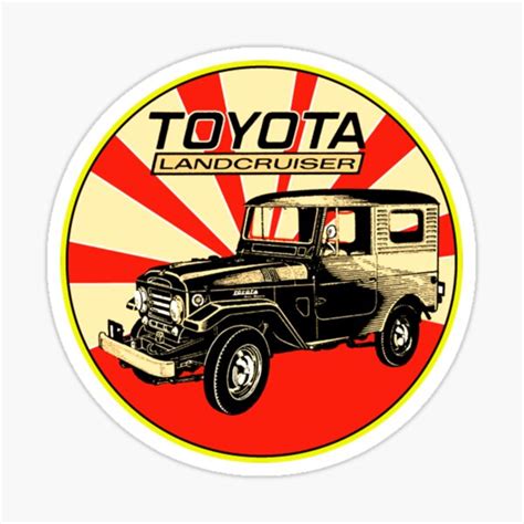 Toyota Land Cruiser Sticker For Sale By Liiuliiuu Redbubble