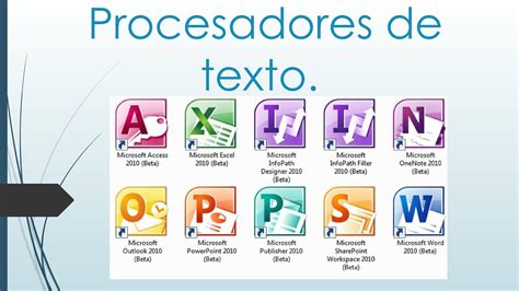 Tipos De Procesador De Textos Image To U