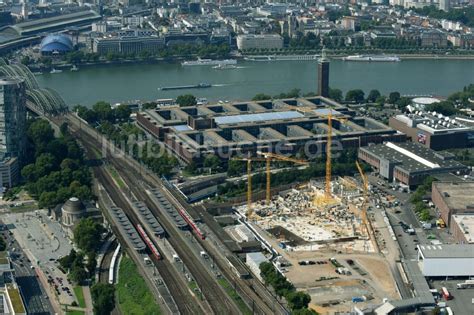 Luftaufnahme Köln Baustellen zum Neubau eines Stadtquartiers