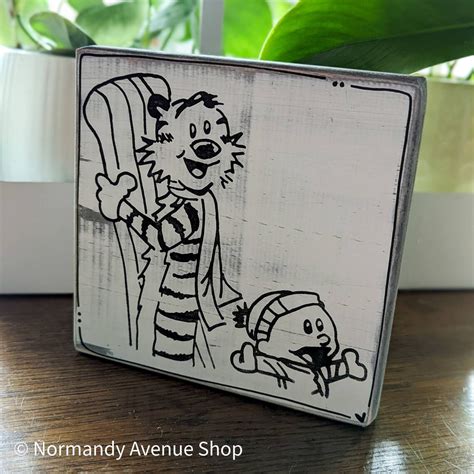 Calvin and Hobbes Sledding Sign Calvin and Hobbes Art - Etsy