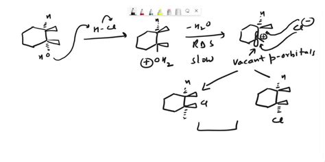 Solved Halogenation Reaction Of Tertiary Alcohol Shown Below