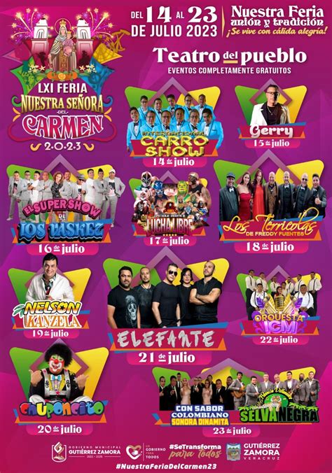 Feria del Carmen Gutiérrez Zamora 2023 Ferias de México y Eventos