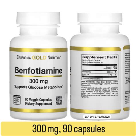 [onhand] Benfotiamine Alpha Lipoic Acid 300mg 150mg California Gold Benfotiamine