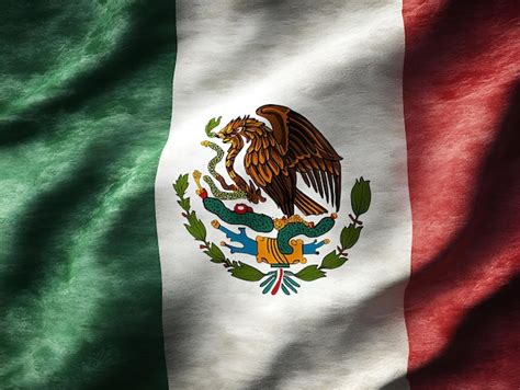 Waving Colorful National Flag Of Mexico Premium Ai Generated Image