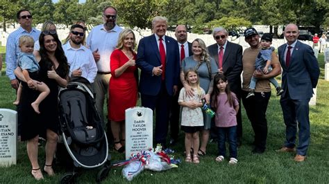 Trump Flashes Unusual Thumbs Up And Smile At Graves Of Fallen Marines