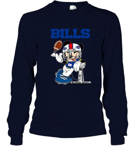 Nfl Buffalo Bills Mickey Mouse Disney Super Bowl Football T Shirt Long