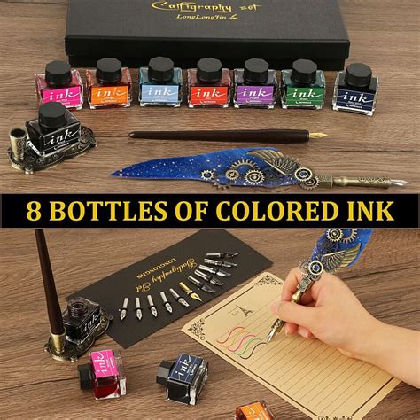 Calligraphy Quill Pen And Ink Set Writing Quill Ink Set Beginners