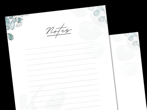 Printable Stationary Printable Writing Paper Floral Printable Stationary Eucalyptus Us