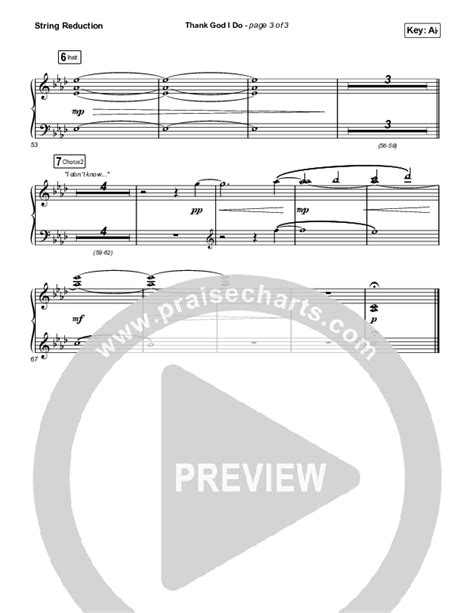 Thank God I Do String Reduction Sheet Music PDF Lauren Daigle