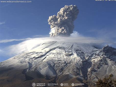 El Volc N Popocat Petl Emite Exhalaciones Y Minutos De Tremor