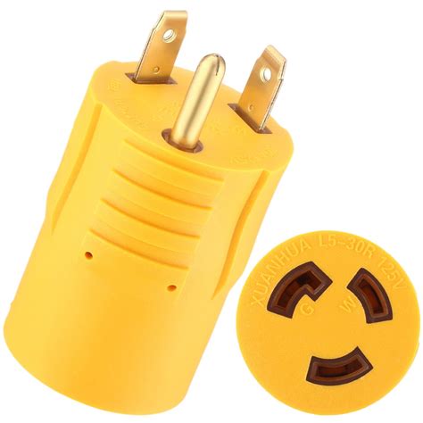 Snapklik.com : Kanayu 30 Amp Plug Adapter NEMA TT-30P To L5-30R 3 Prong
