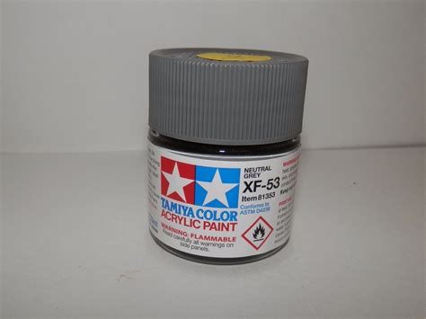 Tamiya Color Acrylic Paint Neutral Grey XF 53 23 Ml NEW