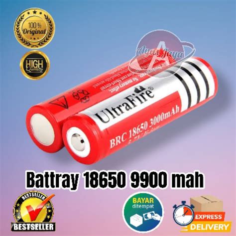 Jual Baterai Ultrafire 18650 9900 MAH Baterai Senter Baterai Senter