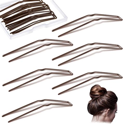 Amazon JASVERLIN U Shaped Hair Pin Silver Bun Pins For Women