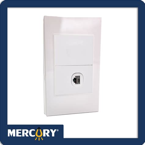 Toma Telefono Sencilla Mercury Premium White Luminaplus