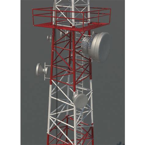 Self Supporting Leg Steel Tubular Steel Lattice Communication Tower