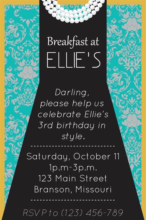 Printable Breakfast At Tiffanys Themed By Peachykeenprintables 6 00