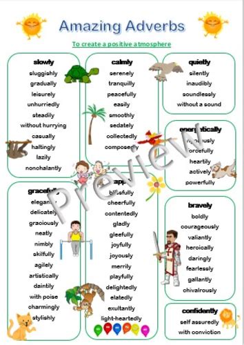 Adverb Word Bank Pack Teaching Resources