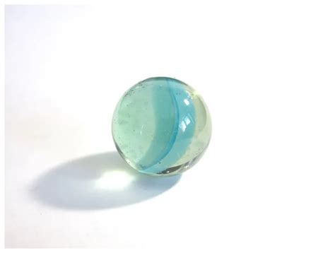 Vintage Naked Double Aqua Ribbon Core Swirl Marble Ruby Lane