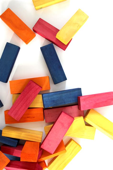 DIY Colorful Jenga Blocks – Turning It Home