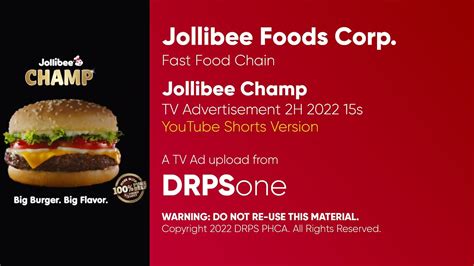 Jollibee Champ Tv Ad 2h 2022 15s Philippines Shorts Youtube