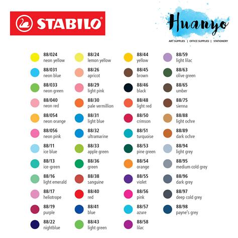 Limited Edition Stabilo Point Fineliner Colour Marker Pen Mm