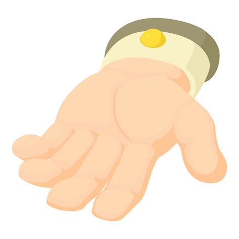 human hand icon cartoon style  vector art  vecteezy
