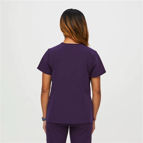 Womens Catarina One Pocket Scrub Top™ Purple Jam · Figs