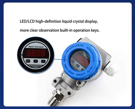 2088 Led Display Pressure Transmitter Measurement 01mpa 0 100mpa Water Gas Oil Pressure Sensor