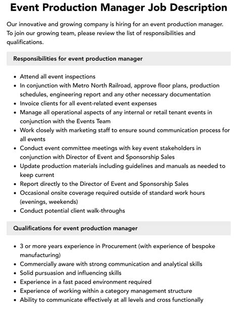 Roles And Responsibilities Of Event Manager