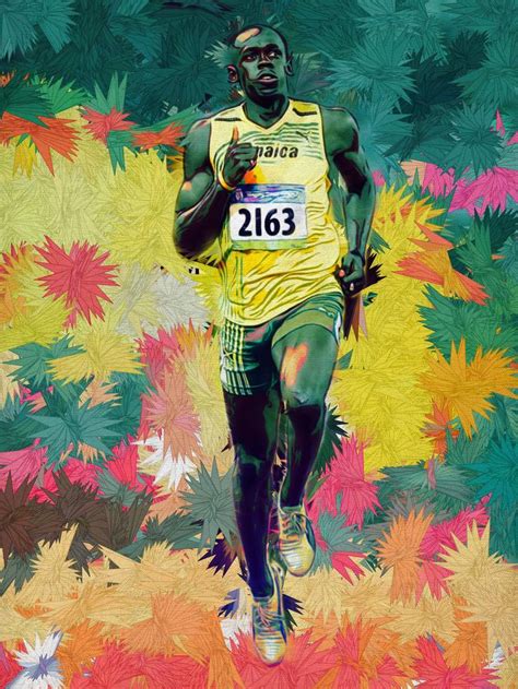 Usain Bolt Painting by Dumitru Onoico | Saatchi Art