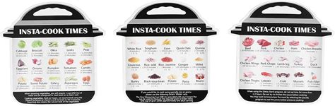 Cooking Times Cheat Sheet Pressure Cooker Magnetic Cheat Sheet Set