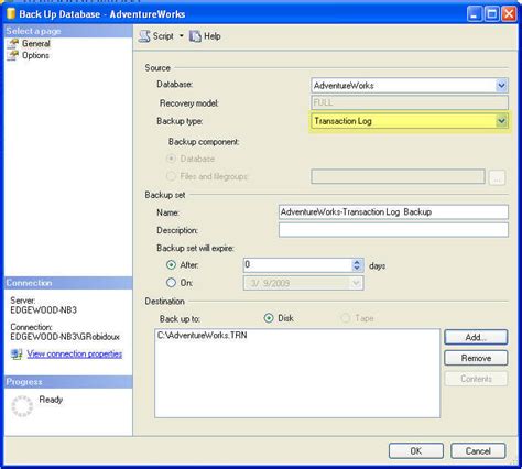 Sql Server Transaction Log Backups Dotnet