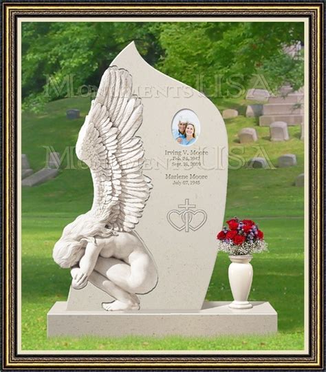 Love These Wings Headstones Tombstone Designs Cemetery Statues