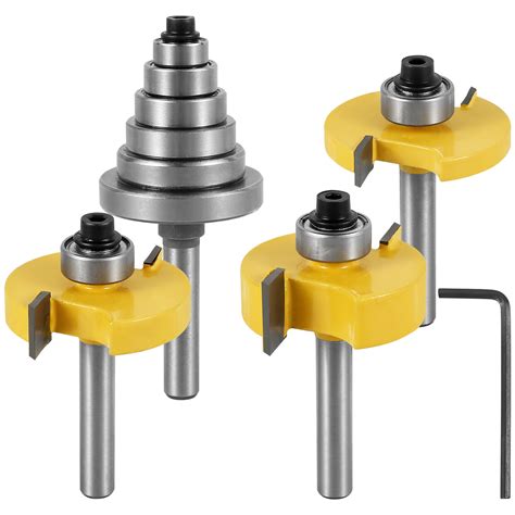 AU 3Pcs 1 4 Inch Shank Rabbet Router Bit Set Wood Rabbeting Router Bit