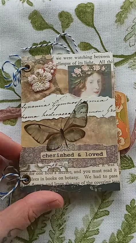 Mini Collaged Mixed Media Quote Inspiration Prayer Journal Diy