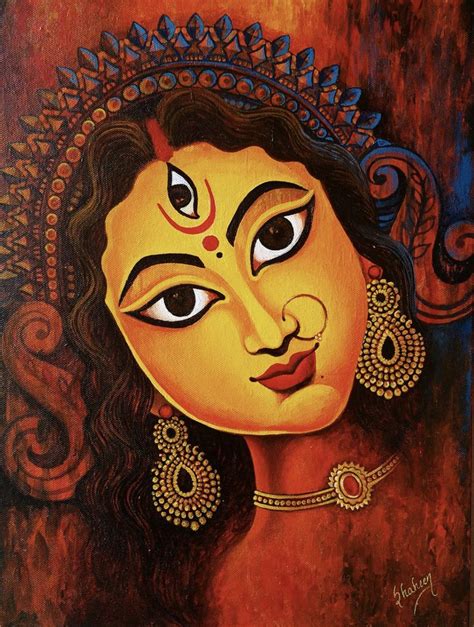 Maa Durga Durga Painting Ancient Indian Paintings Boho Art Drawings