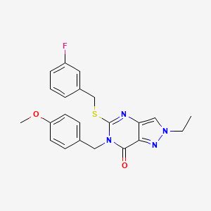 2 Ethyl 5 3 Fluorobenzyl Thio 6 4 Methoxybenzyl 2H Pyrazolo 4 3 D