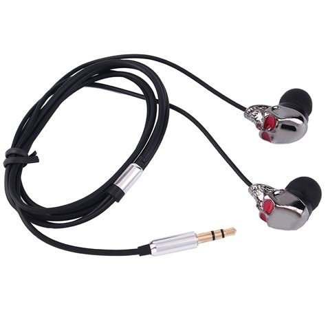 Cool Skull Stereo Earbud Earphones Headphone For Mp34 Smartphone 35mm