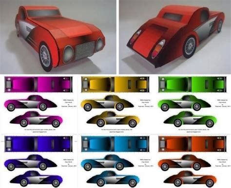 Papercraft Vintage Cars You Could Use This For Favor Boxes Etc Click On Link For Templates