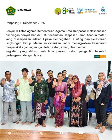 bimbingan perkawinan penyuluh lintas agama dorong keluarga sehat